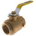 Product Image of 1-1/2" IPS Full Port Forged Brass Ball Valve with IPS Hole