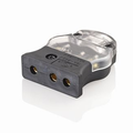 Product Image of 20A, 125V 2-pole, 3-wire, Stage Pin Female Connector Crimp Terminals (Black) w/ Clear Cover