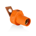 Product Image of 16 Series Taper Nose Single Pole Cam Type Female Terminal Connector, Bus Bar Mount, Angle, #2, 4/0 AWG, 400A Max (Orange)