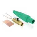 Product Image of 16 Series Taper Nose Cam-Type Female Plug, Contact & Insulator, Detachable, 2/0, 4/0 AWG, 400A Max, Type 3R When Mated (Green)