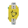 Product Image of 20A, 277V NEMA L7-20r, 2p, 3w, Flush Mtg Locking Receptacle, Grounding, Corrosion-resistant (Yellow)