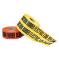 Product Image of "Caution Buried Electric Line Below" Yellow Non-Detectable Underground Tape (3" x 1000 Ft)