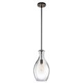Product Image of Everly 17.75" 1 Light Hour Glass Pendant Clear Glass (Olde Bronze)