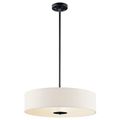 Product Image of 20" 3 Light Convertible Pendant (Black)
