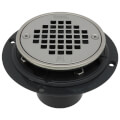 Product Image of PVC Round Low Profile Drain Stainless Steel Screw-In Strainer with Ring