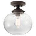 Product Image of Avery 9.75" 1 Light Semi Flush w/ Clear Seeded Glass (Olde Bronze)