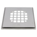 4.54" Square Snap-In Brushed Nickel Strainer w/ Tile Ring