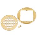 Product Image of 130 Series Round Screw-In Shower Strainer w/ Ring (Brushed Gold)