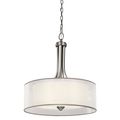Product Image of Lacey 23.5" 4 Light Pendant w/ Satin Etched Cased Opal Inner Diffusers and White Translucent Organza Outer Shade (Antique Pewter)