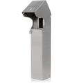 Product Image of 1-Gang 18" Stainless Steel Power Pedestal, Surface Mount, NEMA 3R, Lockable Flush Hinge Top, Brushed, Stainless Steel
