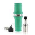 Product Image of Rhino-Hide Single Pole Male Connector (Contact, Insulator, & Dust Cap), Crimped, 777 MCM Cable, 1000V 1135A Max (Green)