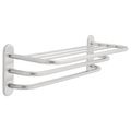 Product Image of 24" Brass Towel Shelf w/ Two Bars, Concealed Mounting (Chrome), 43424