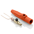 Product Image of 15 Series Cam-Type Male Plug, Contact & Insulator, Detachable, Crimp Tube Termination, #8, #4 AWG, 140A Max, Type 3R When Mated (Orange)