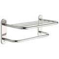 Product Image of 18" Metal Towel Shelf w/ One Bar, Exposed Mounting (Chrome)
