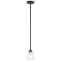 Product Image of Jolie 18" 1 Light Mini Pendant w/ Satin Etched Glass (Olde Bronze)