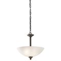 Product Image of Jolie 15" 2 Light Convertible Inverted Pendant w/ Semi Flush w/ Satin Etched Glass (Olde Bronze)