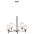 Product Image of Shailene 18.25" 5 Light Chandelier w/ Satin Etched Glass (Brushed Nickel)
