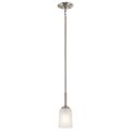 Product Image of Shailene 11" 1 Light Mini Pendant w/ Satin Etched Glass (Brushed Nickel)