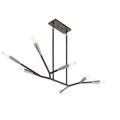 Product Image of Branches 19.75" 7 Light Chandelier (Black) w/ (Antique Pewter) Accents