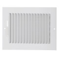 Product Image of 8" x 6" (Wall Opening Size) White One-Way Steel Sidewall/Ceiling Register (681 Series)