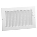 Product Image of 14" x 6" (Wall Opening Size) White One-Way Steel Sidewall/Ceiling Register (681 Series)