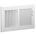 Product Image of 6" x 6" (Wall Opening Size) White Two-Way Steel Sidewall/Ceiling Register (682 Series)