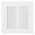 Product Image of 6" x 6" (Wall Opening Size) White Two-Way Steel Sidewall/Ceiling Register (682 Series)