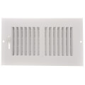 Product Image of 8" x 4" (Wall Opening Size) White Two-Way Steel Sidewall/Ceiling Register (682 Series)