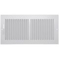 Product Image of 14" x 6" (Wall Opening Size) White Two-Way Steel Sidewall/Ceiling Register (682 Series)
