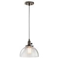 Product Image of Avery 9.25" 1 Light Goblet Mini Pendant w/ Clear Seeded Glass (Olde Bronze)