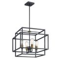 Product Image of Taubert 16.5" 4 Light Pendant w/ (Black) and (Natural Brass) Accents