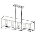 Product Image of Crosby 13.75" 5 Light Linear Chandelier w/ Clear Glass (Chrome)