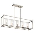 Product Image of Crosby 13.75" 5 Light Linear Chandelier w/ Clear Glass (Brushed Nickel)