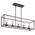 Product Image of Crosby 13.75" 5 Light Linear Chandelier w/ Clear Glass (Olde Bronze)
