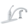 Product Image of Collins Single Handle Kitchen Faucet with Spray (White)