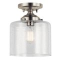 Product Image of Winslow 8.5" 1 Light Semi Flush w/ Clear Seeded Glass (Brushed Nickel)