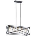 Product Image of Moorgate 36" 5 Light Linear Chandelier w/ Clear Glass (Black) and Brass