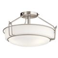 Product Image of Alkire 16.5" 3 light Semi Flush w/ Satin Etched White Glass (Brushed Nickel)