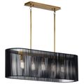 Product Image of Linara 5 Light Linear Chandelier (Black)