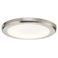 Product Image of Zeo 4000K LED 10" Round Flush Mount Downlight (Brushed Nickel)