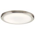 Product Image of Zeo 3000K LED 13" Round Flush Mount Downlight (Brushed Nickel)