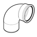 Product Image of 6" PVC SDR 35 1/4 Bend 90° Elbow, Street (Spigot x G)