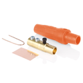 Product Image of 16 Series Taper Nose Cam-Type Female Plug, Contact & Insulator, Detachable, Pre-cut For 4/0 AWG, 400A Max, Type 3R When Mated (Orange)
