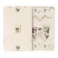 Product Image of Telephone Wall Jack, 6p4c, Screw Terminals (Light Almond)