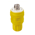 Product Image of 20A, 277/480V 3-Phase Y, NEMA L22-20P, 4P, 5W, Locking Plug, Grounding, Wetguard (Yellow)