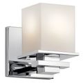 Product Image of Tully 6.5" 1 Light Wall Sconce w/ Satin Etched Cased Opal Glass (Chrome)