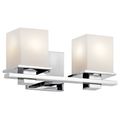 Product Image of Tully 15" 2 Light Vanity Light w/ Satin Etched Cased Opal Glass (Chrome)