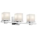 Product Image of Tully 24" 3 Light Vanity Light w/ Satin Etched Cased Opal Glass (Chrome)