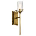 Product Image of Alton 22" 1 Light Wall Sconce w/ Clear Seeded Glass (Natural Brass)