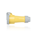 Product Image of 20A, 125V 2P, 3W, LEV Series IEC 60309-1 & 60309-2 Pin & Sleeve Connector, IP66/67/68/IP69K, Watertight (Yellow)